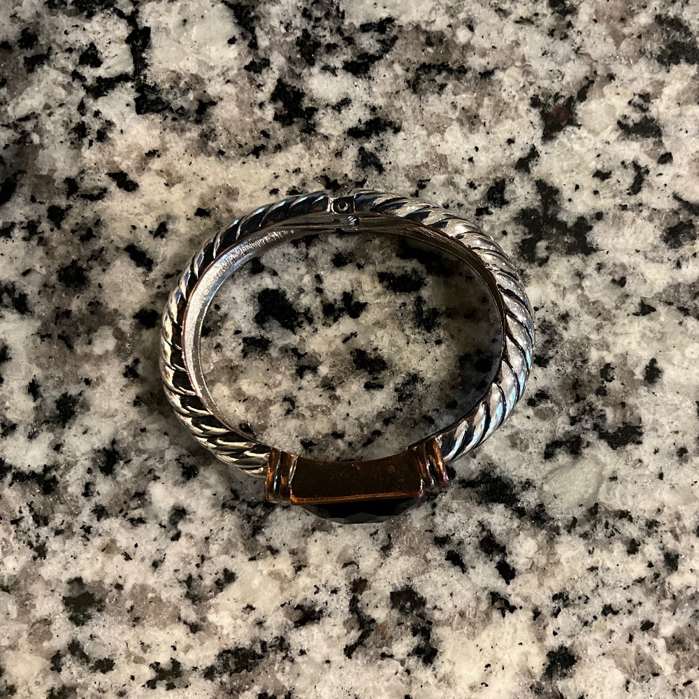 Silver bracelet with black onyx - Picture 2 of 4